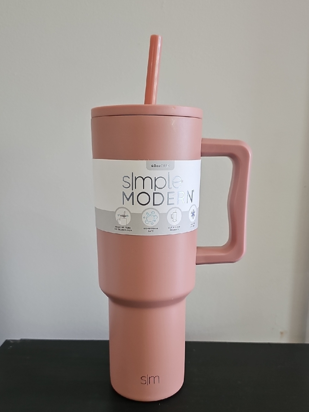 Simple Modern Trek 40 Oz. Stainless Steel Lidded Tumbler Mauve New With Tags